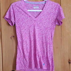 Under Armour Womens XS RBurnout V-Neck Pink Tee XS
